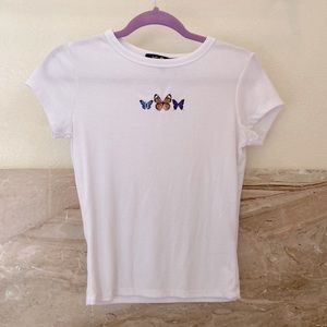 Belle Tweed Butterfly T-Shirt, size L